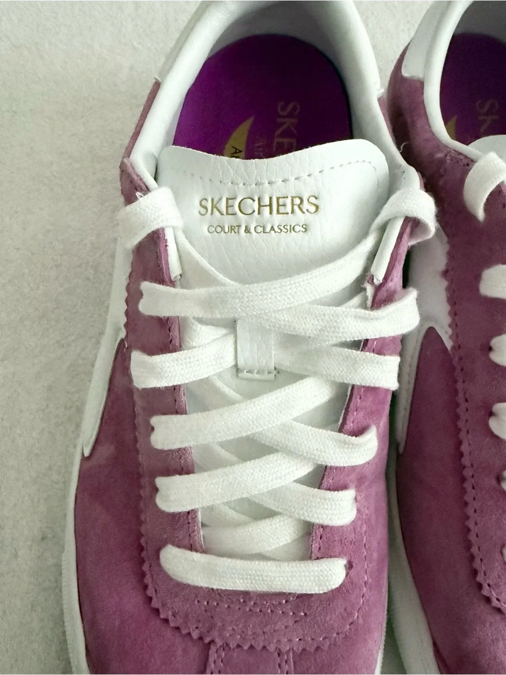 Sketchers Arch Fit Court Classics Purple Suede Sneakers Women’s Size 8